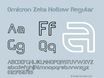 Omicron Zeta Hollow Regular Version 2.0 - 18 Nov 1998 Font Sample
