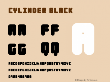 Cylinder Black Version 002.017.10.24 Font Sample