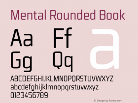 Mental Rounded Book Version 001.001 Font Sample