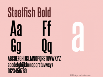 SteelfishRg-Bold Version 6.000 Font Sample