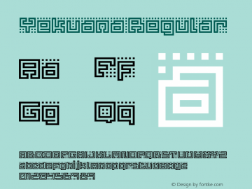 Yekuana Regular Version 1.0 2014 - 2015 Font Sample