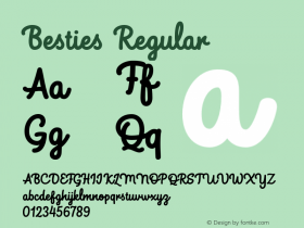 Besties-Regular 1.0 Font Sample