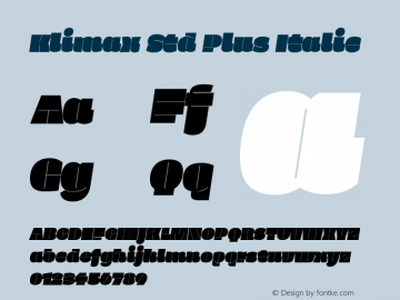 KlimaxStd-HeavyItalic Version 1.0; 2009图片样张