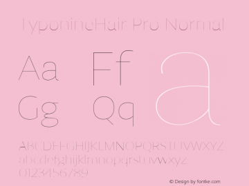 Typonine Hair Pro Normal Version 002.000图片样张