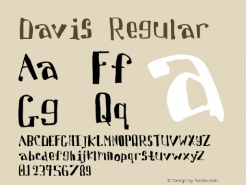 Davis Regular Version 2 - 4.28.98 Font Sample