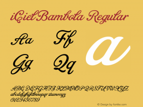 iCiel Bambola Version 1.00 July 26, 2011, initial release Font Sample