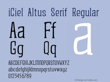 iCiel Altus Serif Version 1.002 August 4, 2014图片样张