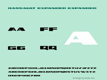 Dassault Expanded Version 1.1; 2018 Font Sample