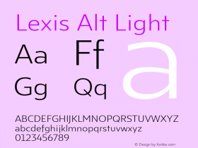 Lexis Alt Light Version 1.000图片样张