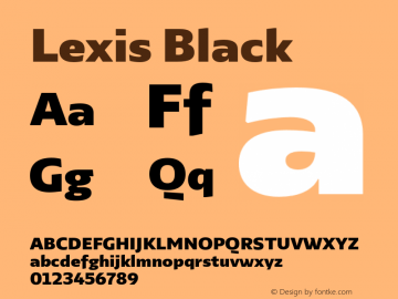 Lexis Black Version 1.000;PS 001.000;hotconv 1.0.88;makeotf.lib2.5.64775图片样张