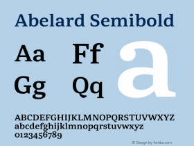 Abelard Semibold Version 1.200图片样张