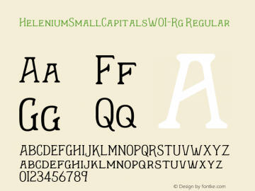 Helenium Small Capitals W01 Rg Version 1.00 Font Sample