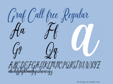 Graf Call free Regular Version 1.000 Font Sample