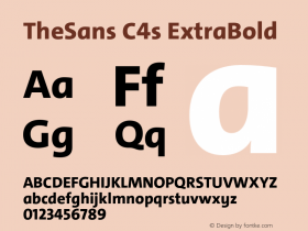 TheSansC4s-ExtraBold Version 1.008 Font Sample