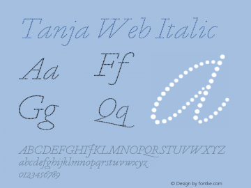 Tanja Italic Version 1.1 2016 Font Sample