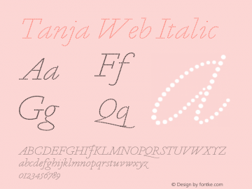 Tanja Italic Version 1.1 2016图片样张