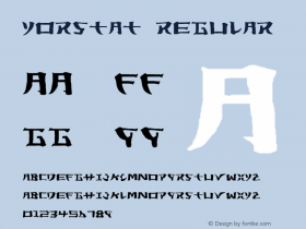 Yorstat Regular 1 Font Sample