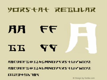 Yorstat Regular 1 Font Sample