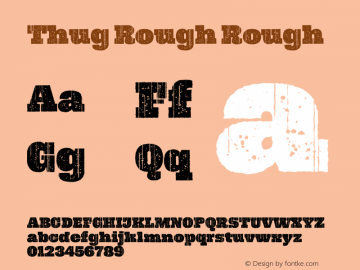 Thug Rough Version 1.0 Font Sample