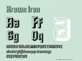 Krown-Iron Version 1.000 Font Sample