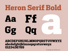Heron Serif Bold Version 1.0图片样张