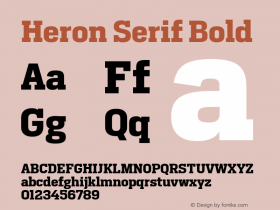 Heron Serif Bold Version 1.0 Font Sample