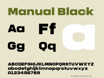 Manual-Black Version 1.000;PS 001.000;hotconv 1.0.88;makeotf.lib2.5.64775 Font Sample