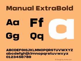 Manual-ExtraBold Version 1.000;PS 001.000;hotconv 1.0.88;makeotf.lib2.5.64775图片样张