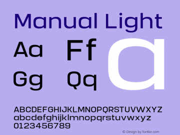 Manual-Light Version 1.000;PS 001.000;hotconv 1.0.88;makeotf.lib2.5.64775 Font Sample