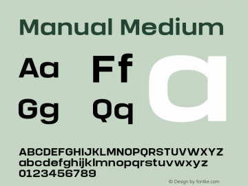 Manual-Medium Version 1.000;PS 001.000;hotconv 1.0.88;makeotf.lib2.5.64775 Font Sample