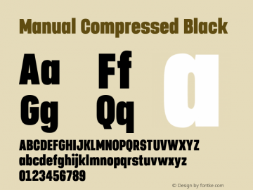 Manual-CompressedBlack Version 1.000;PS 001.000;hotconv 1.0.88;makeotf.lib2.5.64775 Font Sample