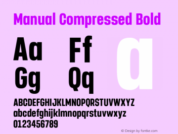 Manual-CompressedBold Version 1.000;PS 001.000;hotconv 1.0.88;makeotf.lib2.5.64775 Font Sample