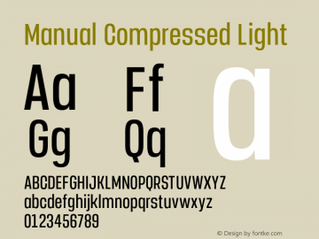 Manual-CompressedLight Version 1.000;PS 001.000;hotconv 1.0.88;makeotf.lib2.5.64775 Font Sample