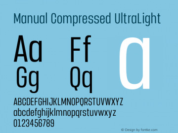 Manual-CompressedUltraLight Version 1.000;PS 001.000;hotconv 1.0.88;makeotf.lib2.5.64775 Font Sample