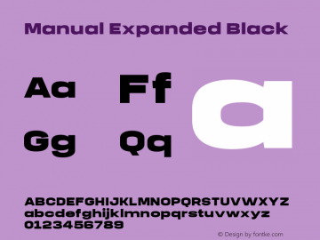 Manual-ExpandedBlack Version 1.000;PS 001.000;hotconv 1.0.88;makeotf.lib2.5.64775 Font Sample