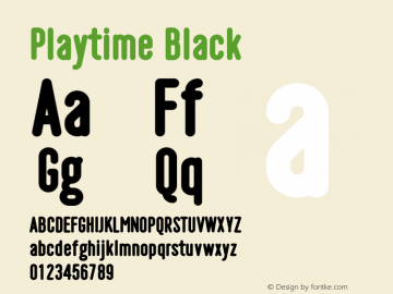 Playtime Black Version 1.000 Font Sample