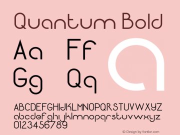 Quantum-Bold Version 1.00 April 16, 2016, initial release Font Sample