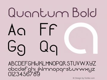 Quantum Bold Version 1.00 April 16, 2016, initial release Font Sample