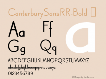 ☞CanterburySansRR-Bold Version 2.000;com.myfonts.easy.redrooster.canterbury-sans.bold.wfkit2.version.4aSE Font Sample