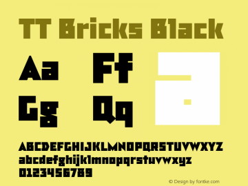 TTBricks-Black Version 1.000 Font Sample