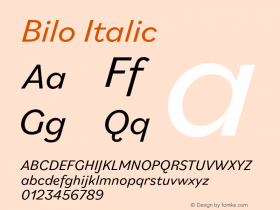 Bilo-Italic Version 1.0 | wf-rip DC20180505图片样张