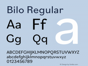 Bilo-Regular Version 1.0 | wf-rip DC20180505图片样张