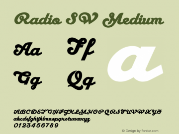 RadioSW Medium 001.000; ttfautohint (v0.96) -l 8 -r 50 -G 200 -x 14 -w 