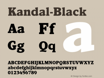 ☞Kandal Black Version 1.004; Kandal Black;com.myfonts.easy.marksimonson.kandal.black.wfkit2.version.4mUM Font Sample