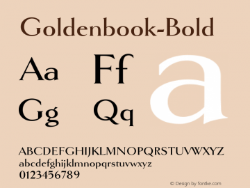 ☞Goldenbook Bold Version 1.002; Goldenbook Bold;com.myfonts.easy.marksimonson.goldenbook.bold.wfkit2.version.4mUh图片样张