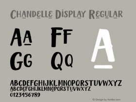 ChandelleDisplay Version 1.000 Font Sample