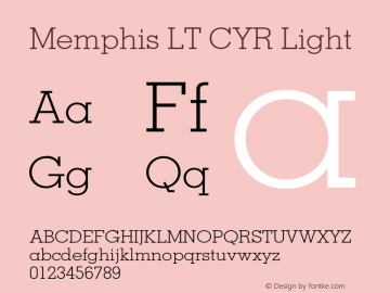 MemphisLTCYR-Light Version 1.00 | WF-rip by NedMaker Font Sample