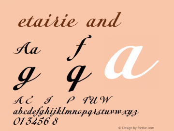 Metairie Hand Version 1.001;August 22, 2018;FontCreator 11.5.0.2427 64-bit图片样张