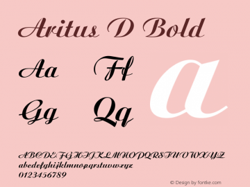 Aritus D Bold 001.002 Font Sample
