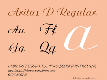 Aritus D Regular 001.002 Font Sample
